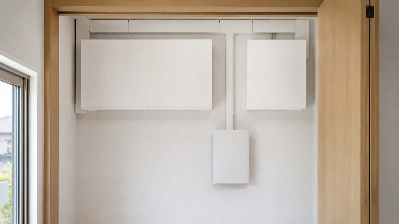 蓄電池用分電盤とバックアップ電源機器