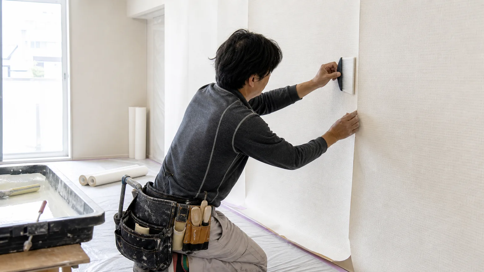様々な種類のフローリング材のサンプル