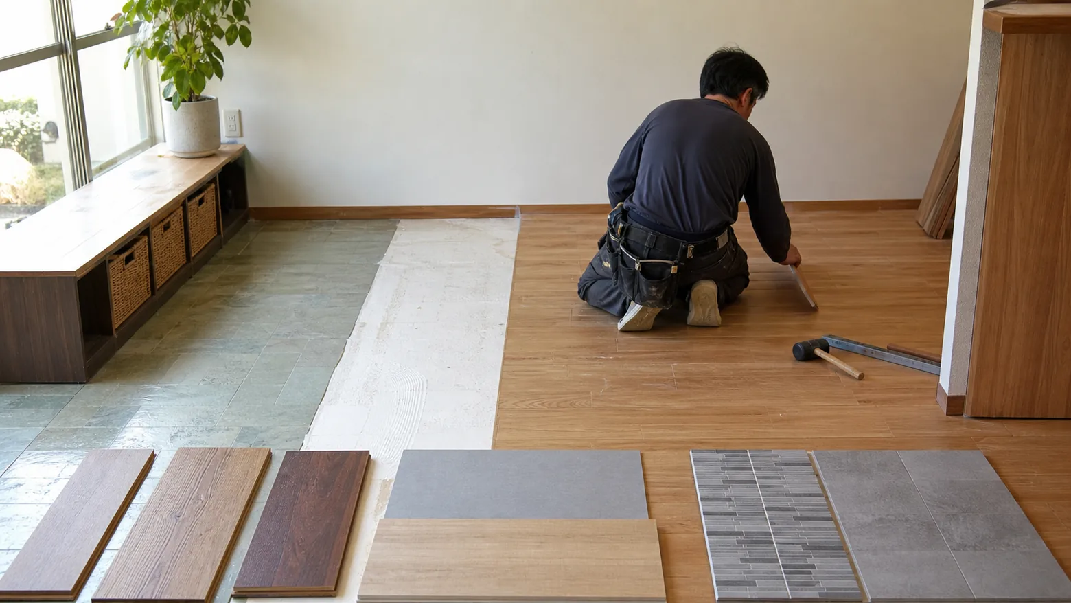 リフォームの打ち合わせをする様子