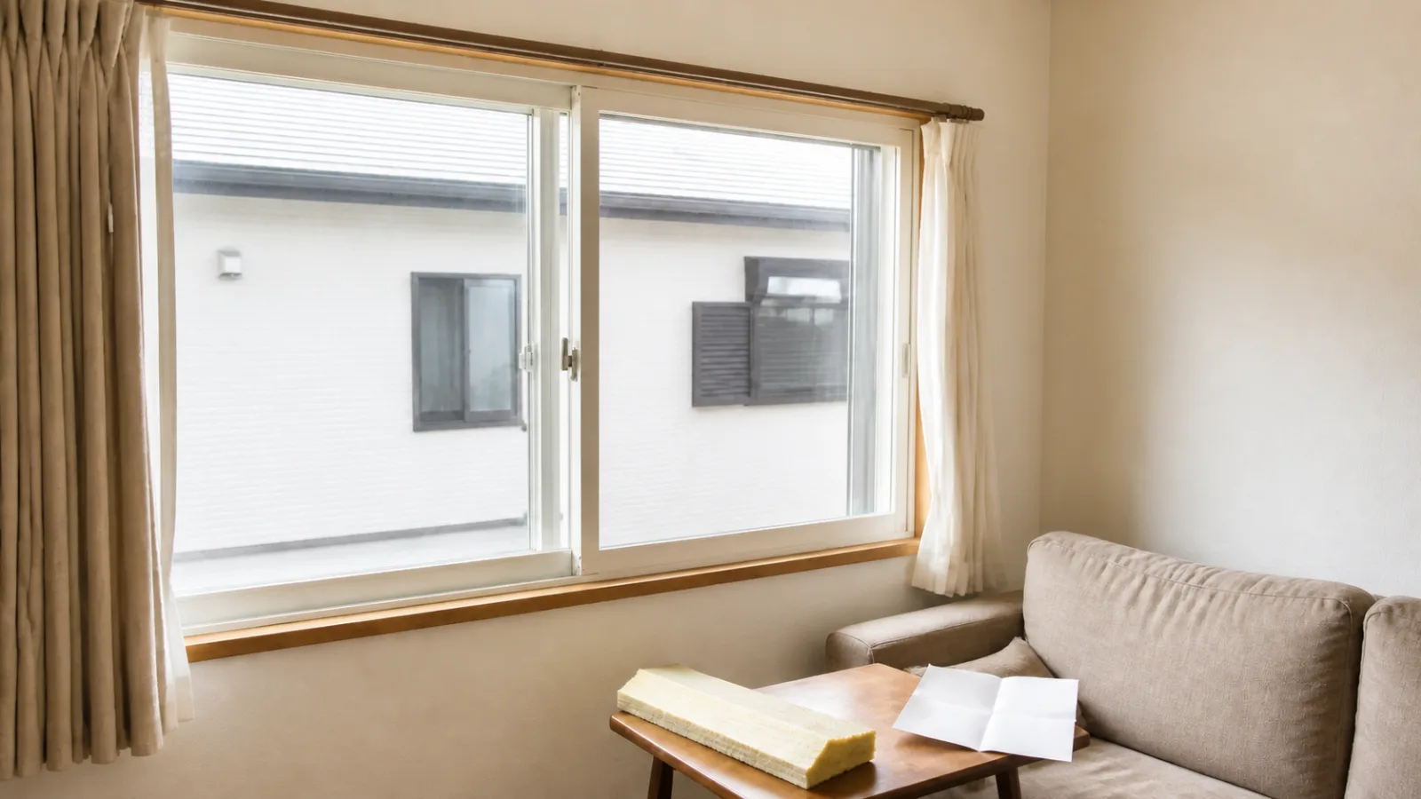 完成した住まいでリフォーム費用と返済計画を確認する家族