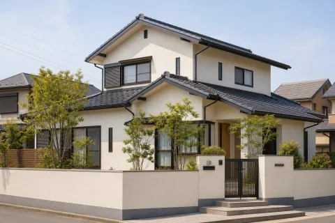外壁と屋根を塗り替えた戸建て住宅